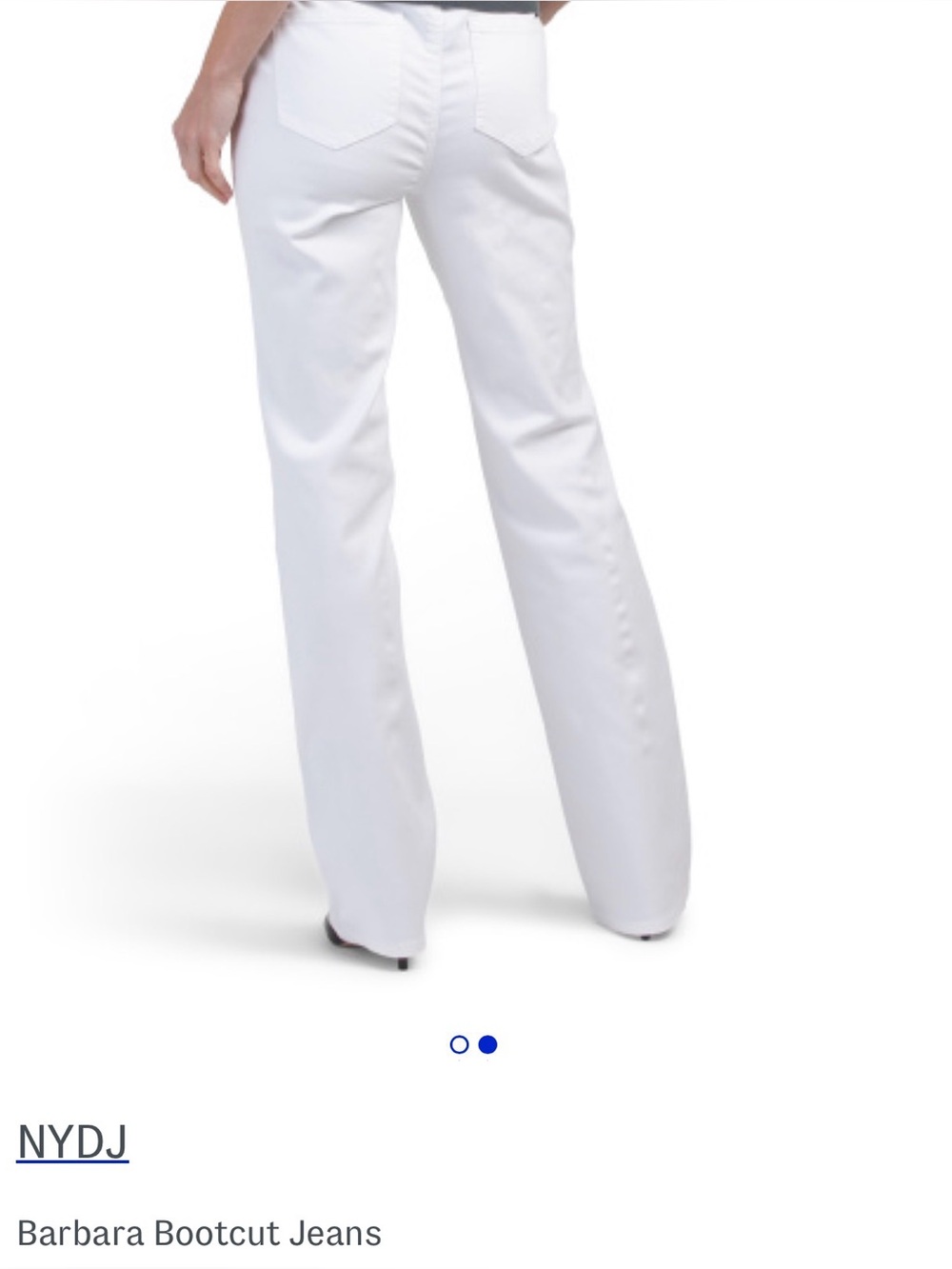 NYDJ Barbara Bootcut Jeans in White 0